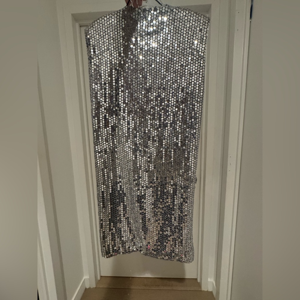 Zara Sparkling Silver Sequin Jacket